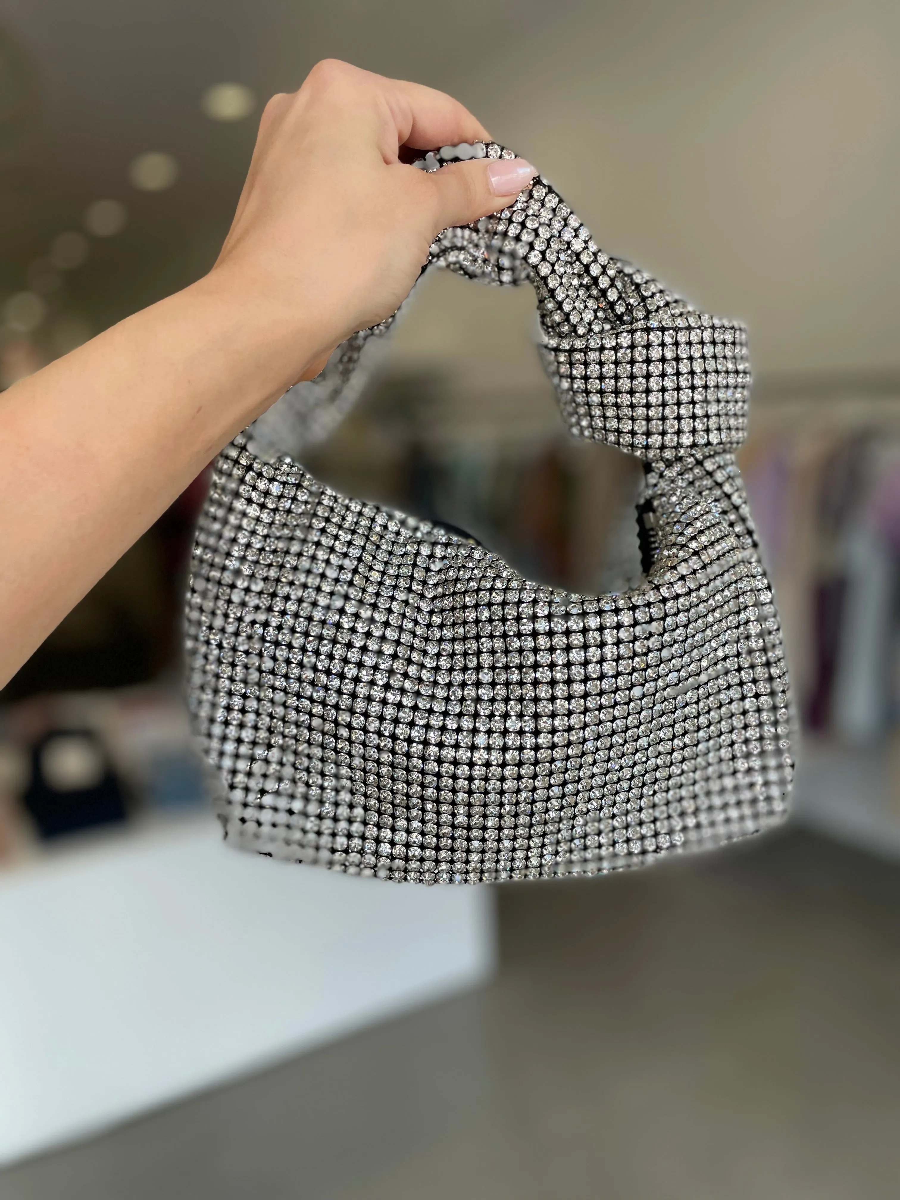 Rhinestone Knot Mini Bag