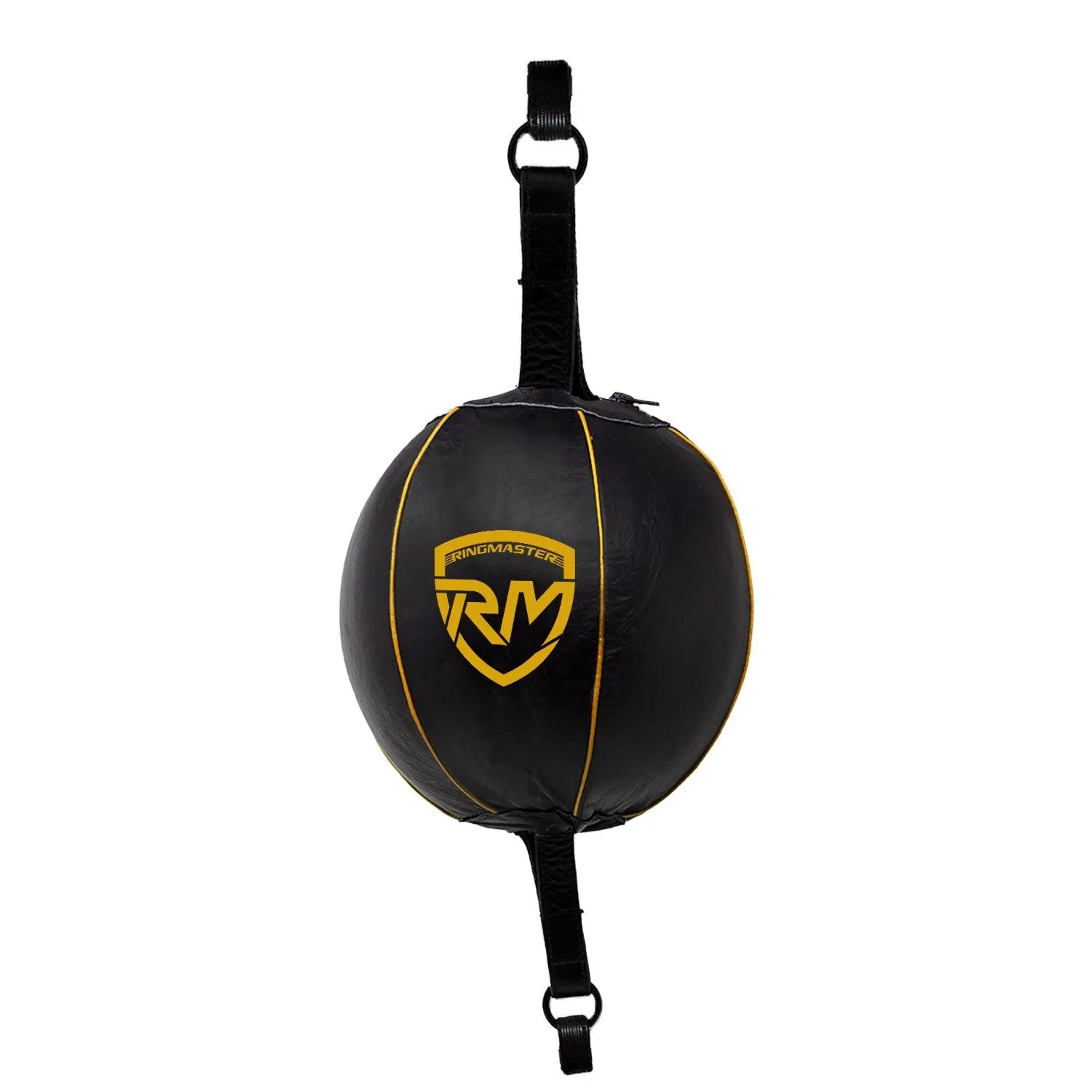 RingMaster Sports Double End Round Speed Ball Champion Series Genuine Leather Gold/Black