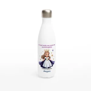 Royal Princess White 17oz Stainless Steel Water Bottle   Personalised Name