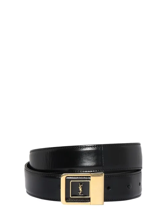 Saint Laurent   30mm Boucle La 66 leather belt 