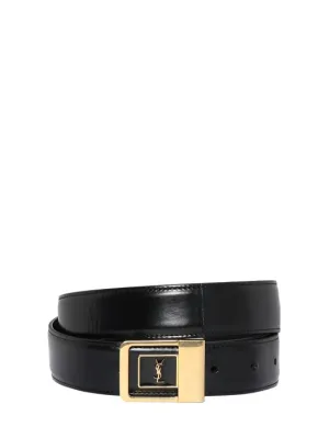 Saint Laurent   30mm Boucle La 66 leather belt 