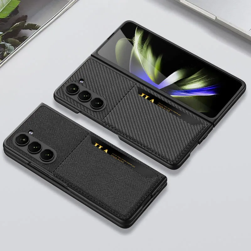 Samsung Z Fold 5 Foldable Clamshell Phone Case Card Holder Case