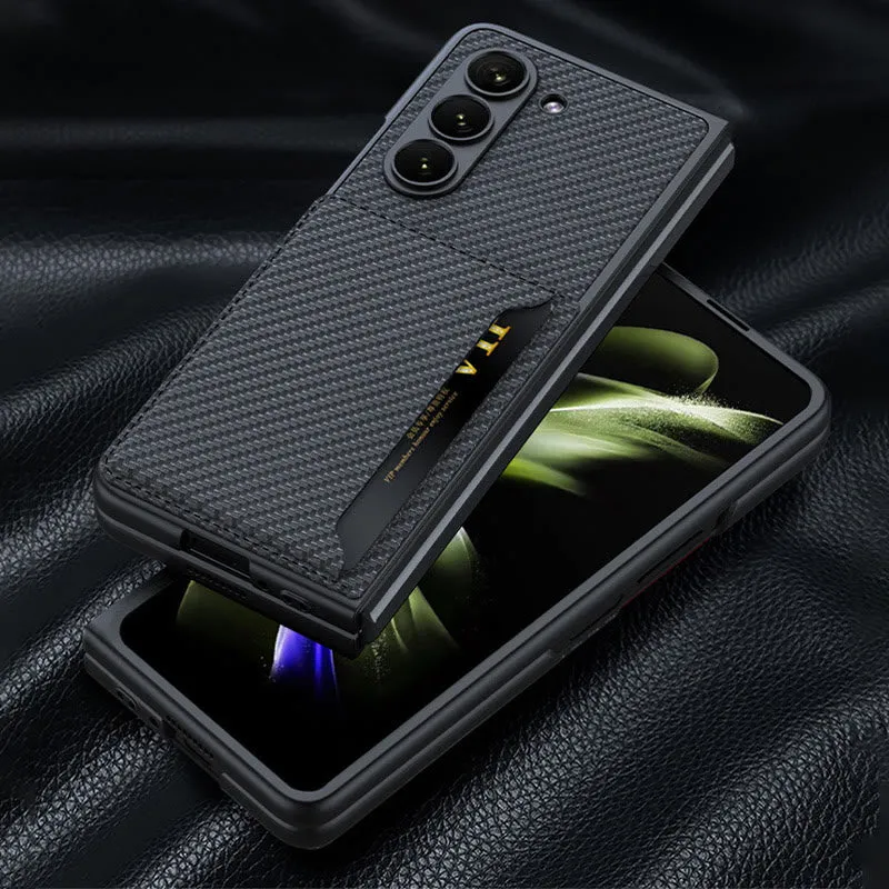 Samsung Z Fold 5 Foldable Clamshell Phone Case Card Holder Case