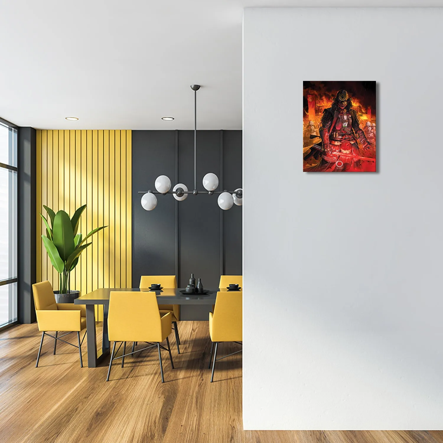 Samurai Warrior on Battlefield  Canvas Wall Art
