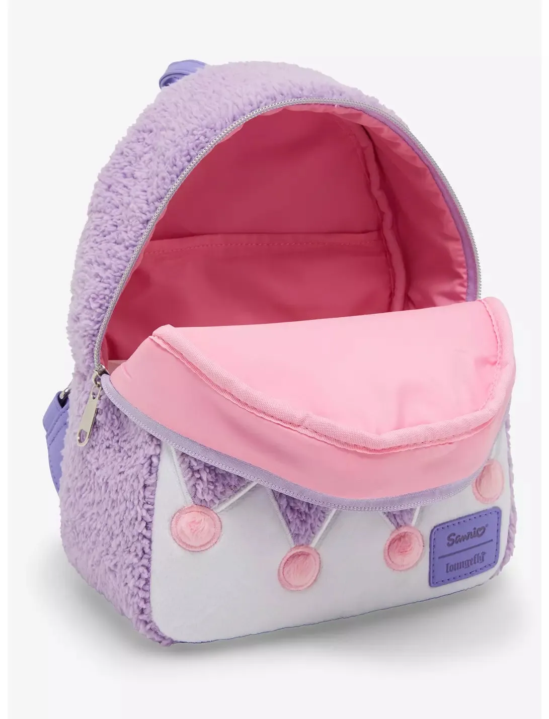Sanrio Mini Backpack Kuromi Fuzzy Pastel Loungefly
