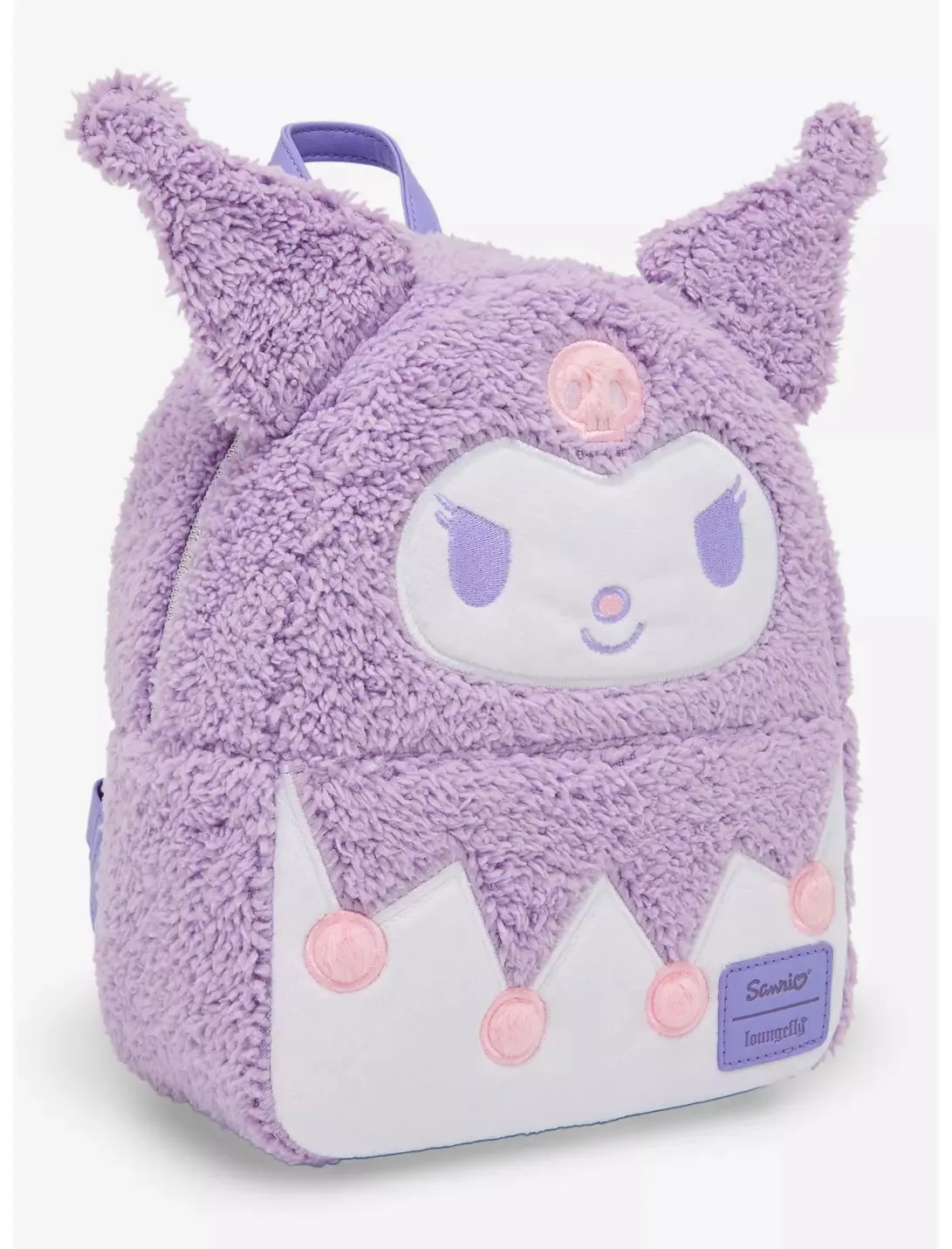 Sanrio Mini Backpack Kuromi Fuzzy Pastel Loungefly
