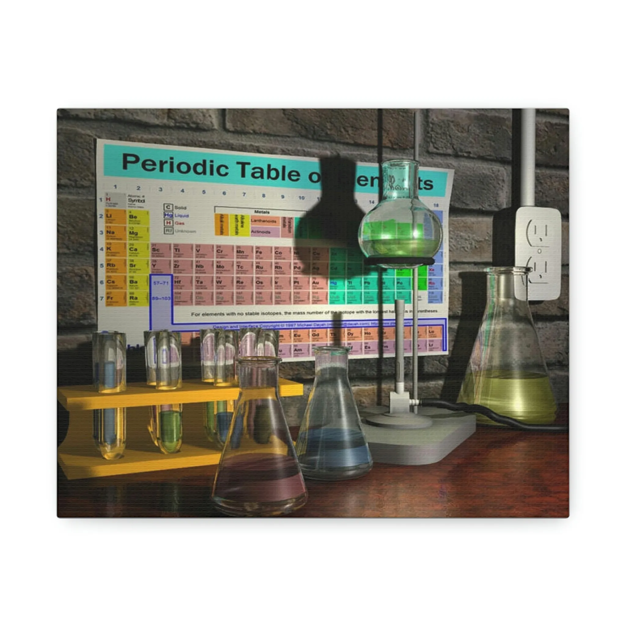 Science Scene Stretched Canvas