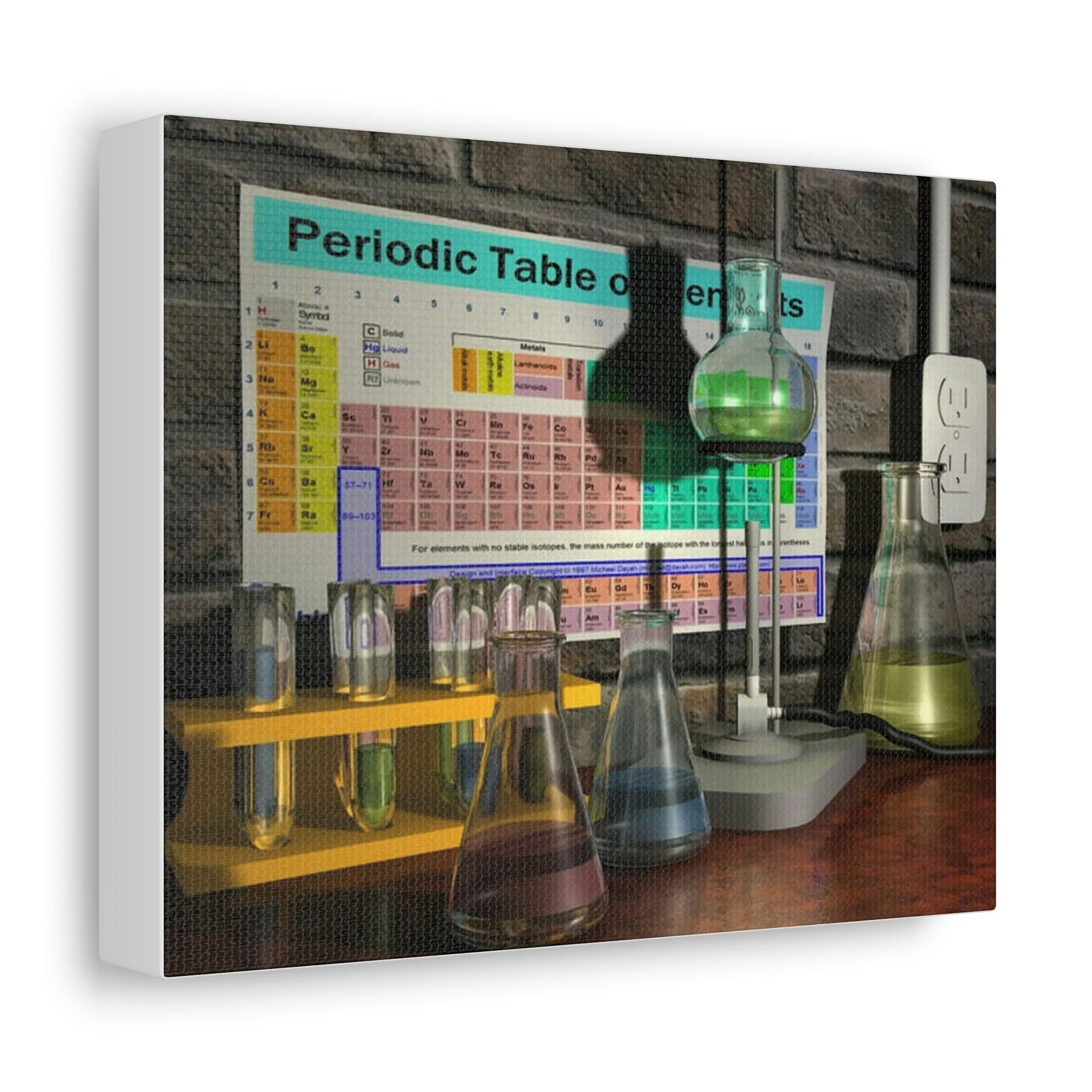 Science Scene Stretched Canvas