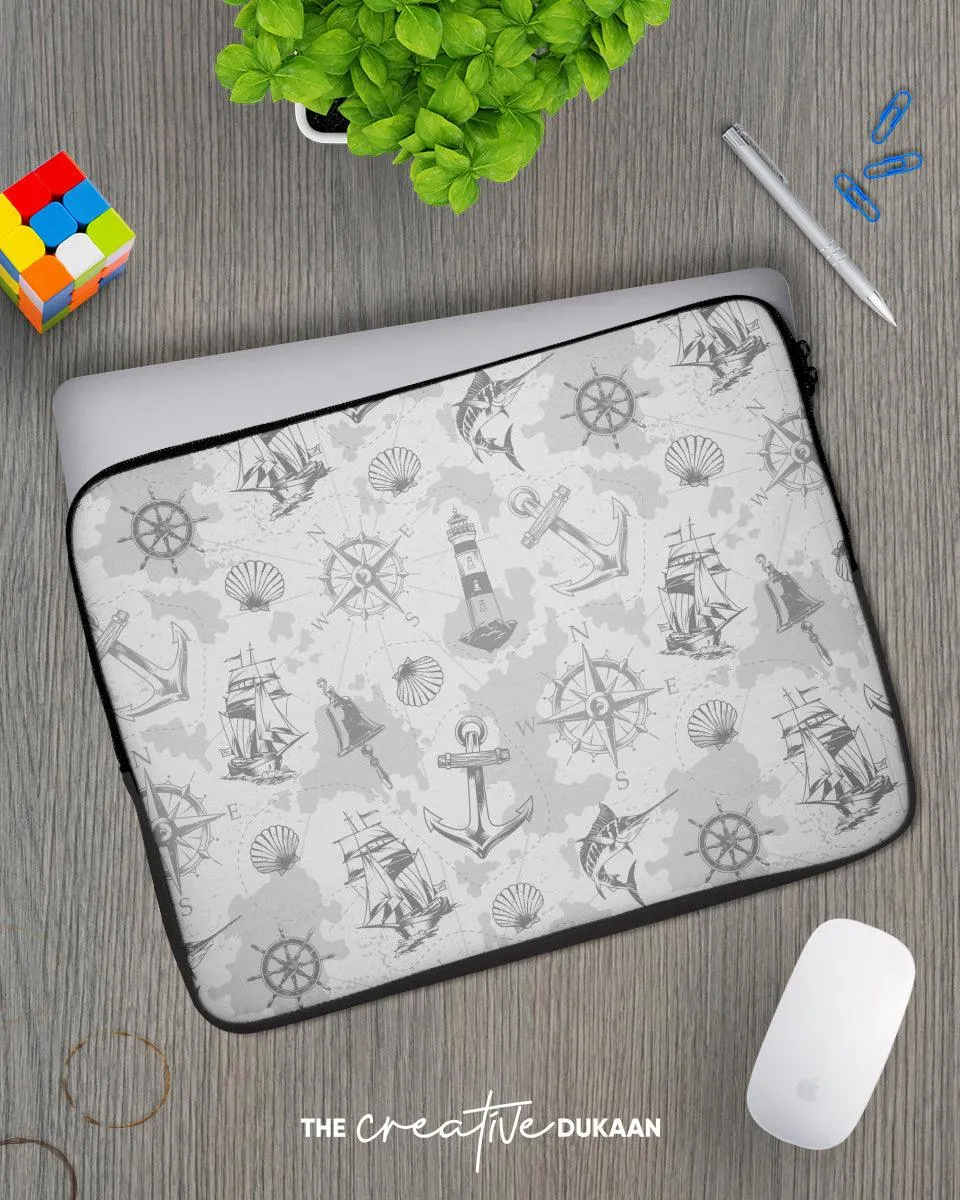 Sea Travel Explorer Cool Laptop Pouch Bag