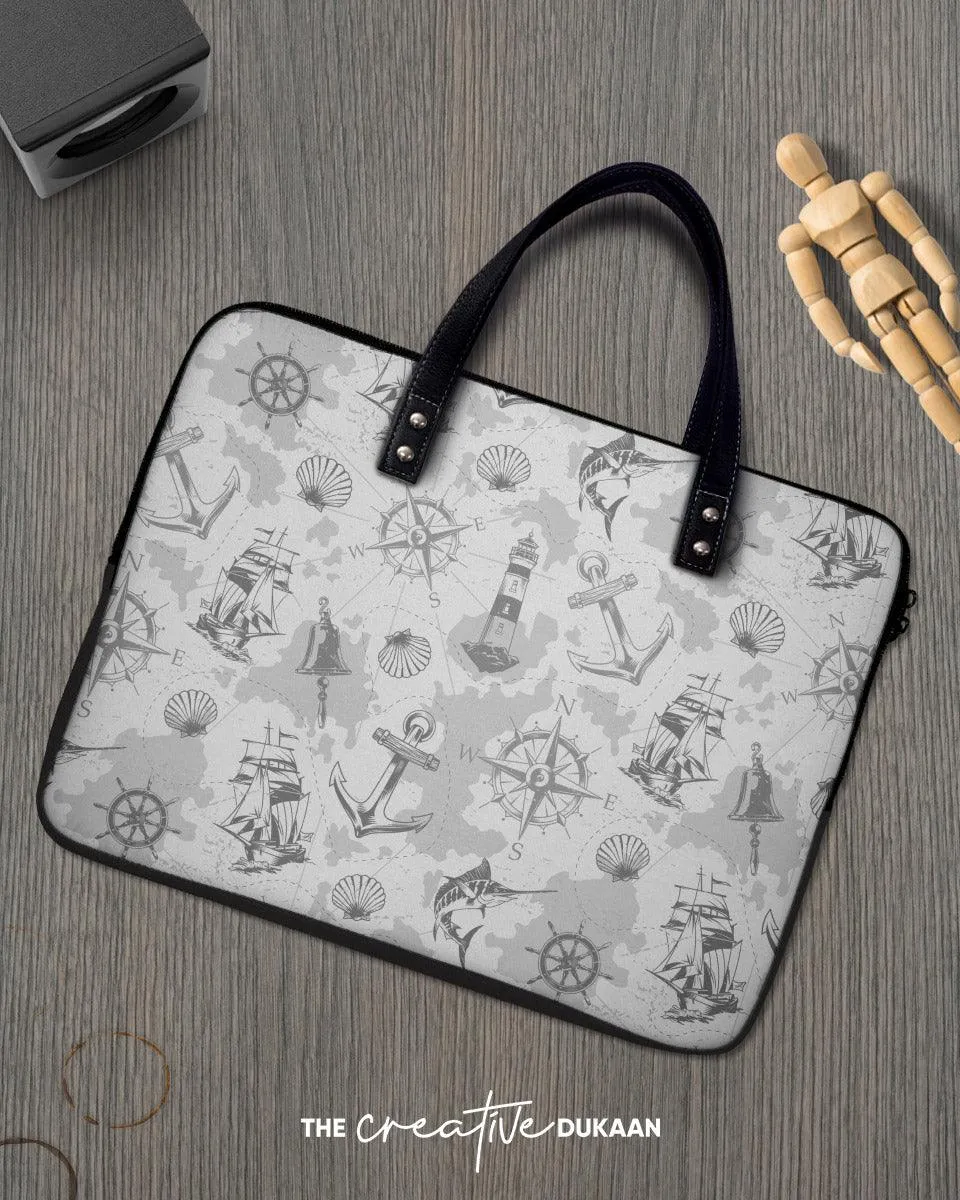 Sea Travel Explorer Cool Laptop Pouch Bag