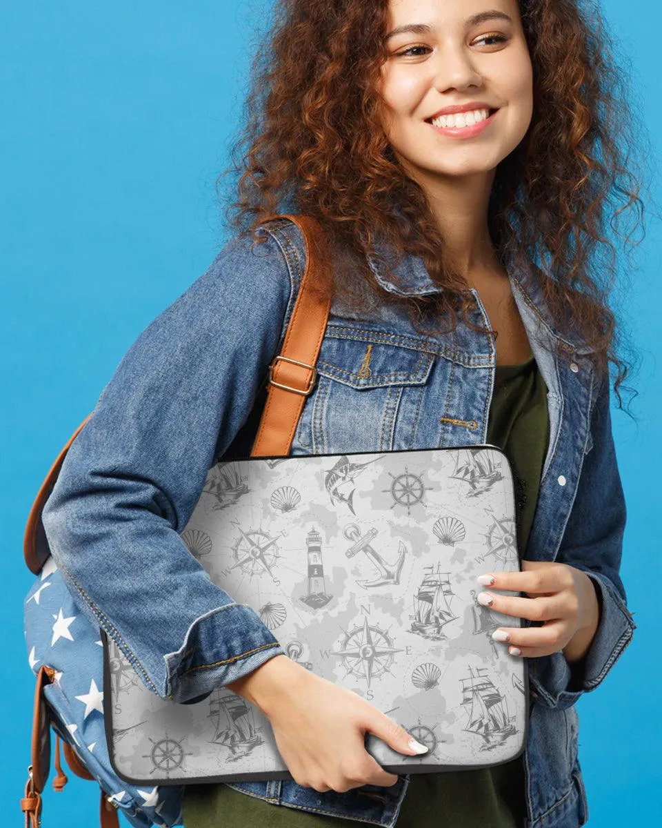 Sea Travel Explorer Cool Laptop Pouch Bag