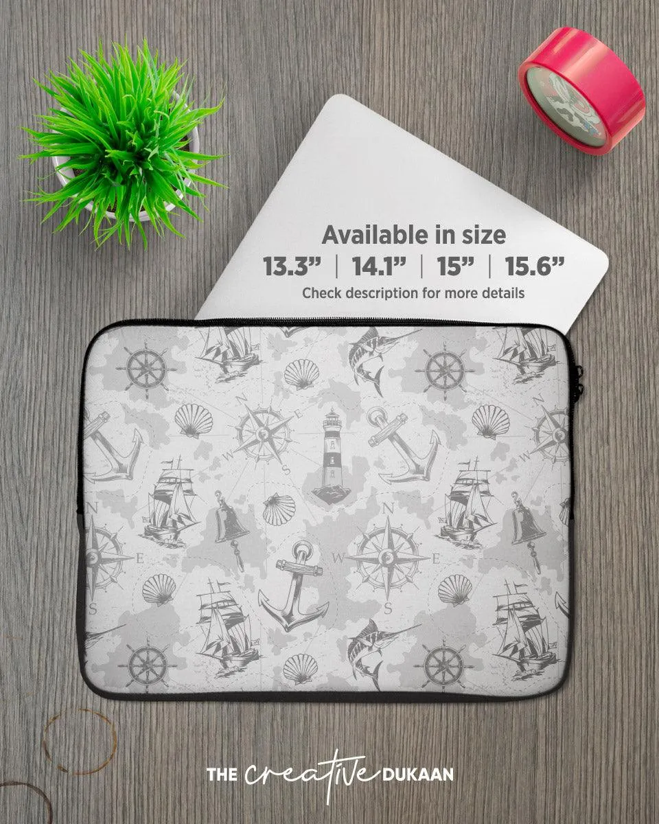 Sea Travel Explorer Cool Laptop Pouch Bag