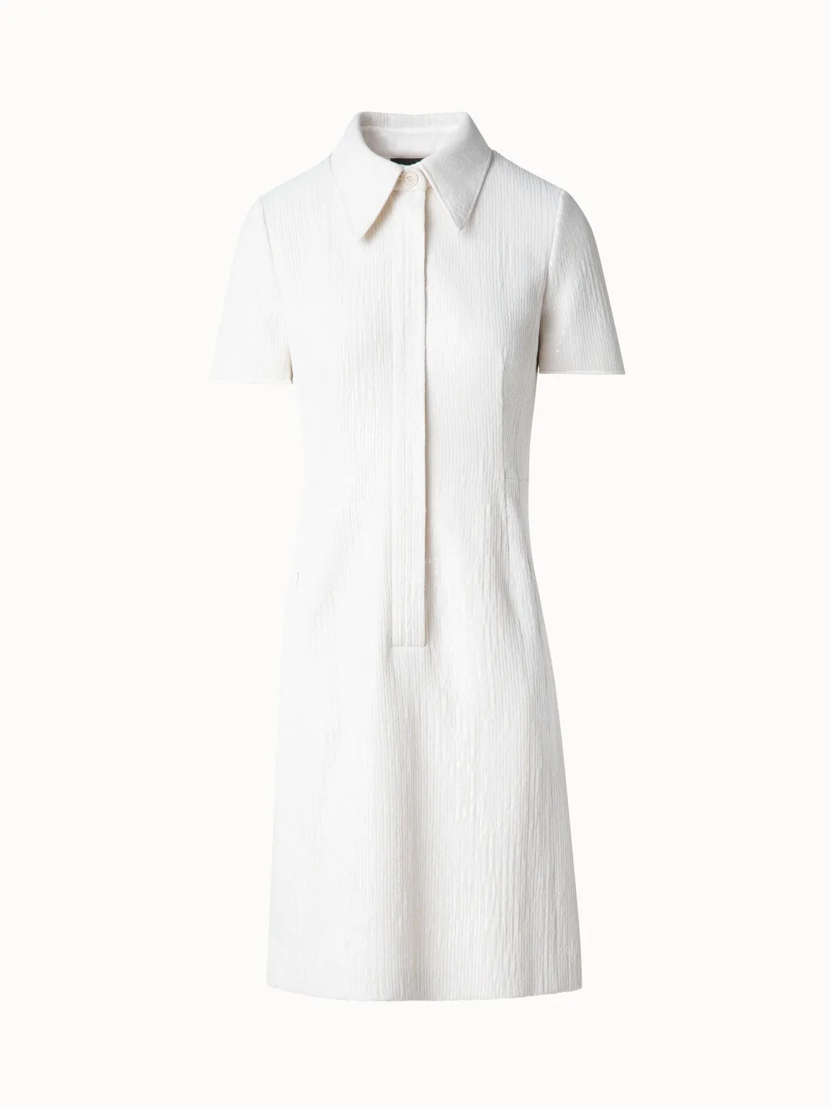 Sequin Silk Dress in Polo Style