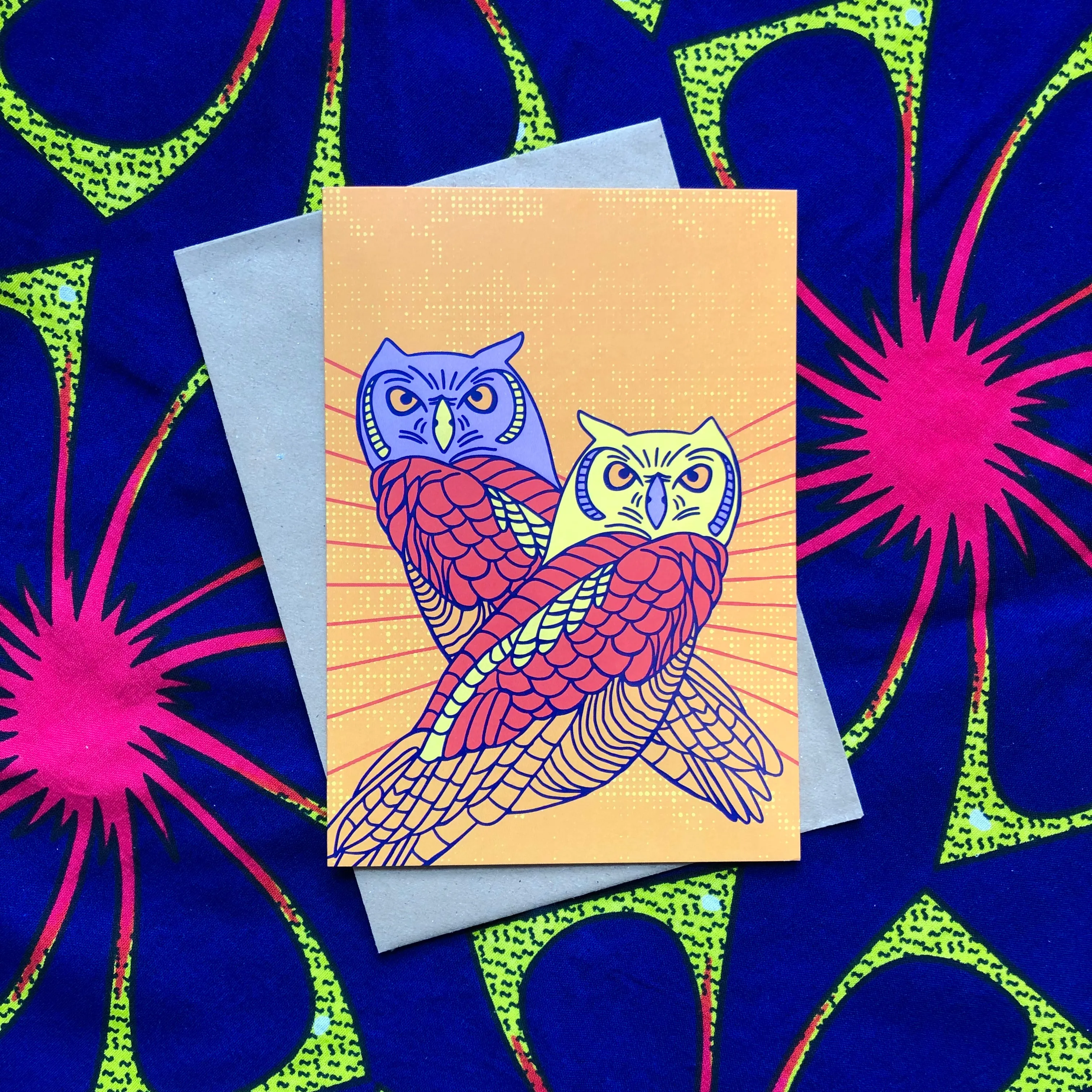 Shining Birds Greeting Cards by Lulu Kitololo