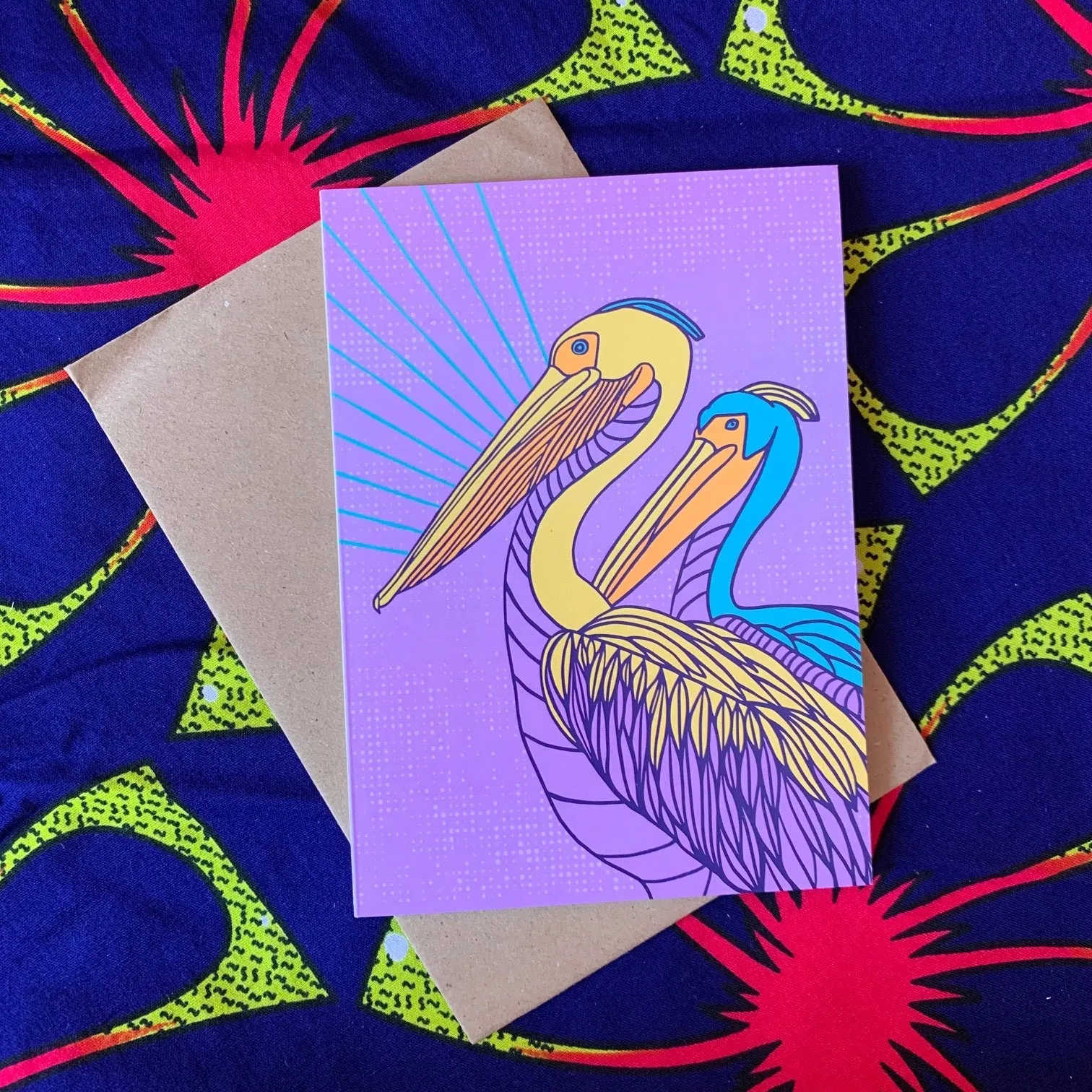 Shining Birds Greeting Cards by Lulu Kitololo