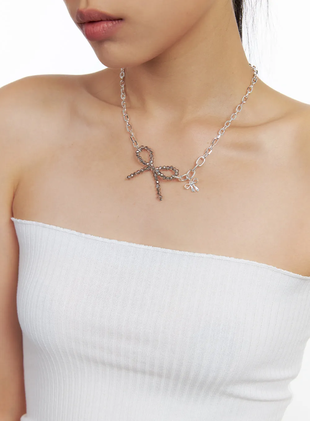 Shining Ribbon Necklace IL417