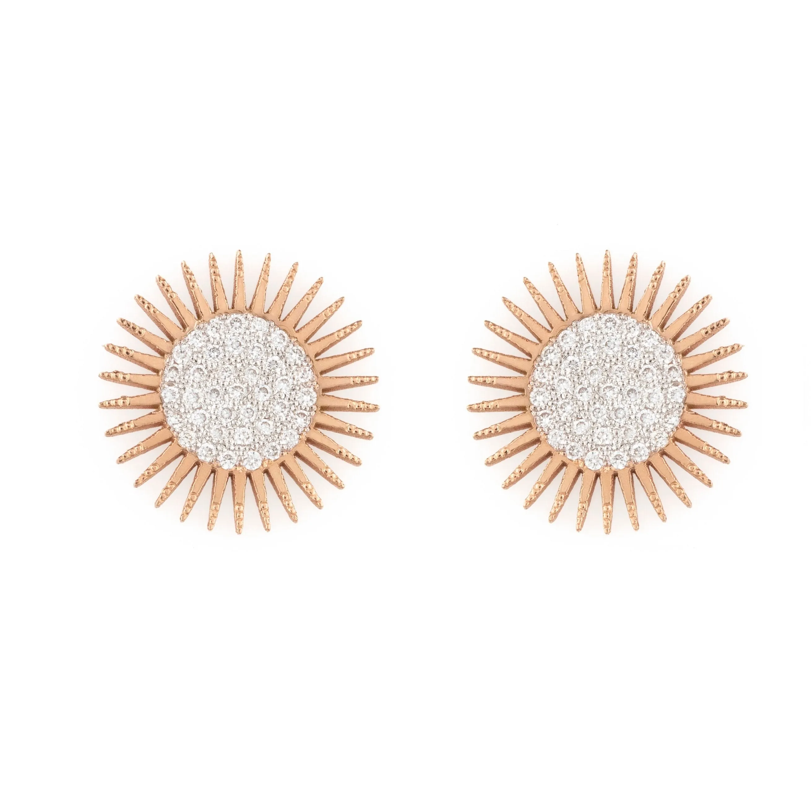 Shining Soleil Studs with Diamonds