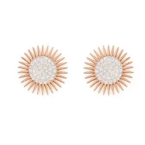 Shining Soleil Studs with Diamonds