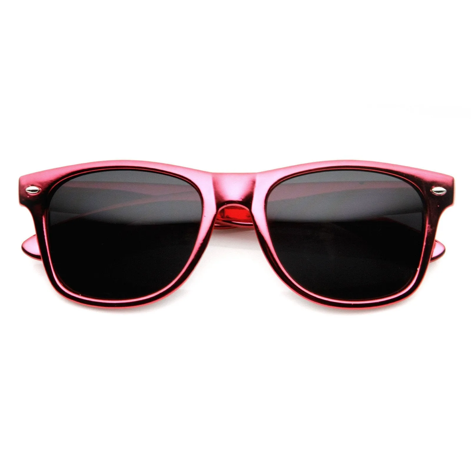 Shiny Foil Reflective Coating Retro Horned Rim Sunglasses 8724