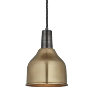 Sleek Cone Pendant - 7 Inch - Brass