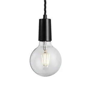 Sleek Edison Pendant - 1 Wire - Black