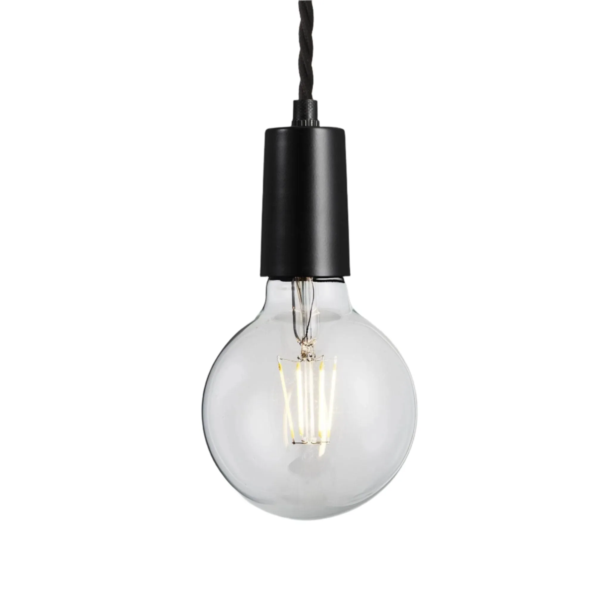 Sleek Edison Pendant - 1 Wire - Black