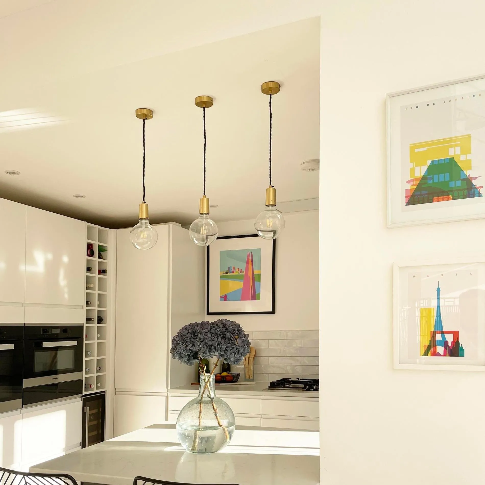 Sleek Edison Pendant - 1 Wire - Brass