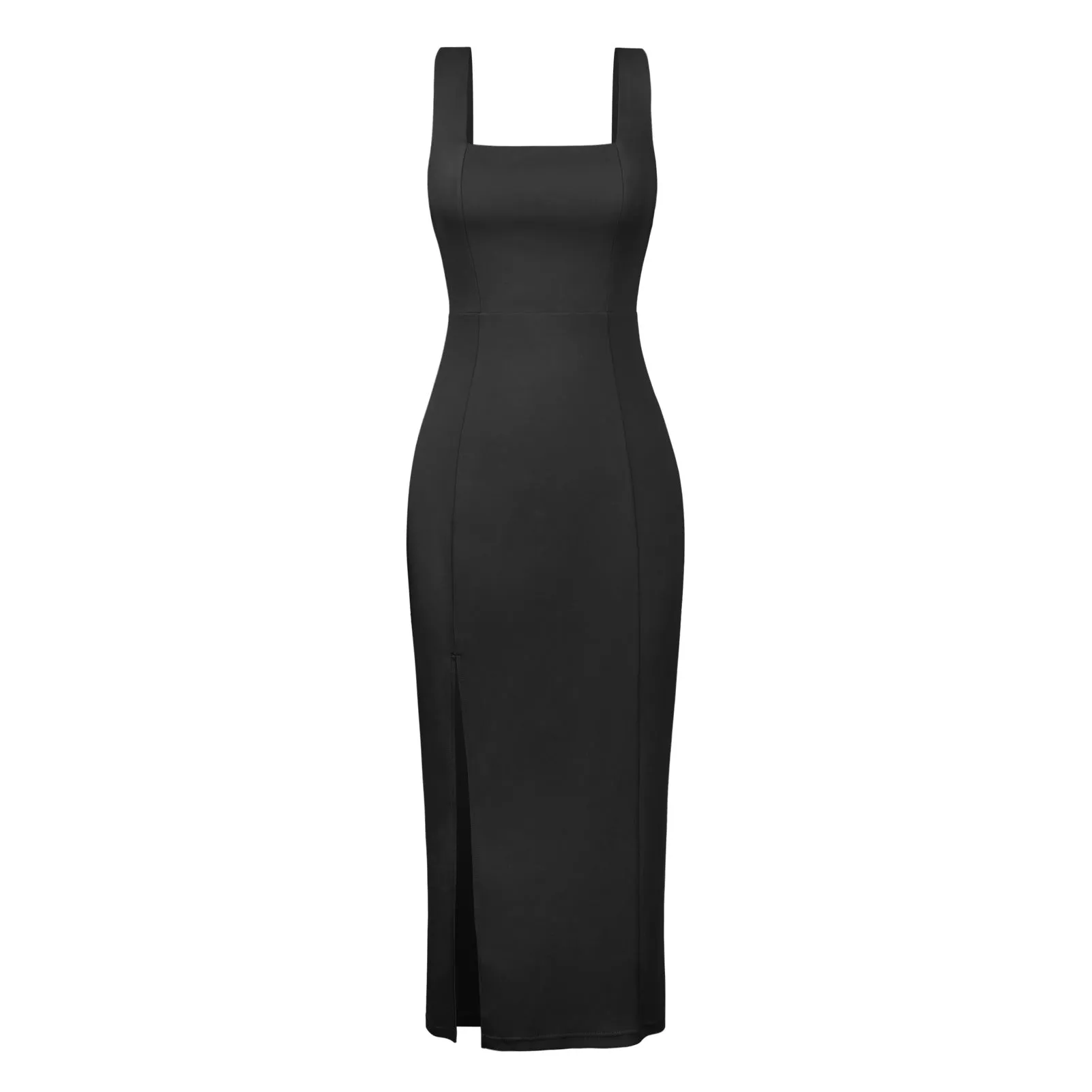 Sleek Green Sophisticate Midi Dress