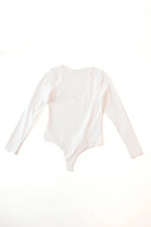Sleek Lines Bodysuit - White