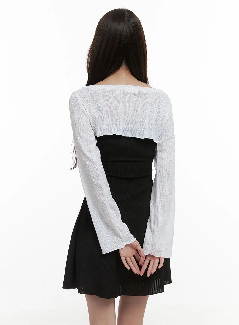 Sleek Shirred Sleeve Blouse OS416