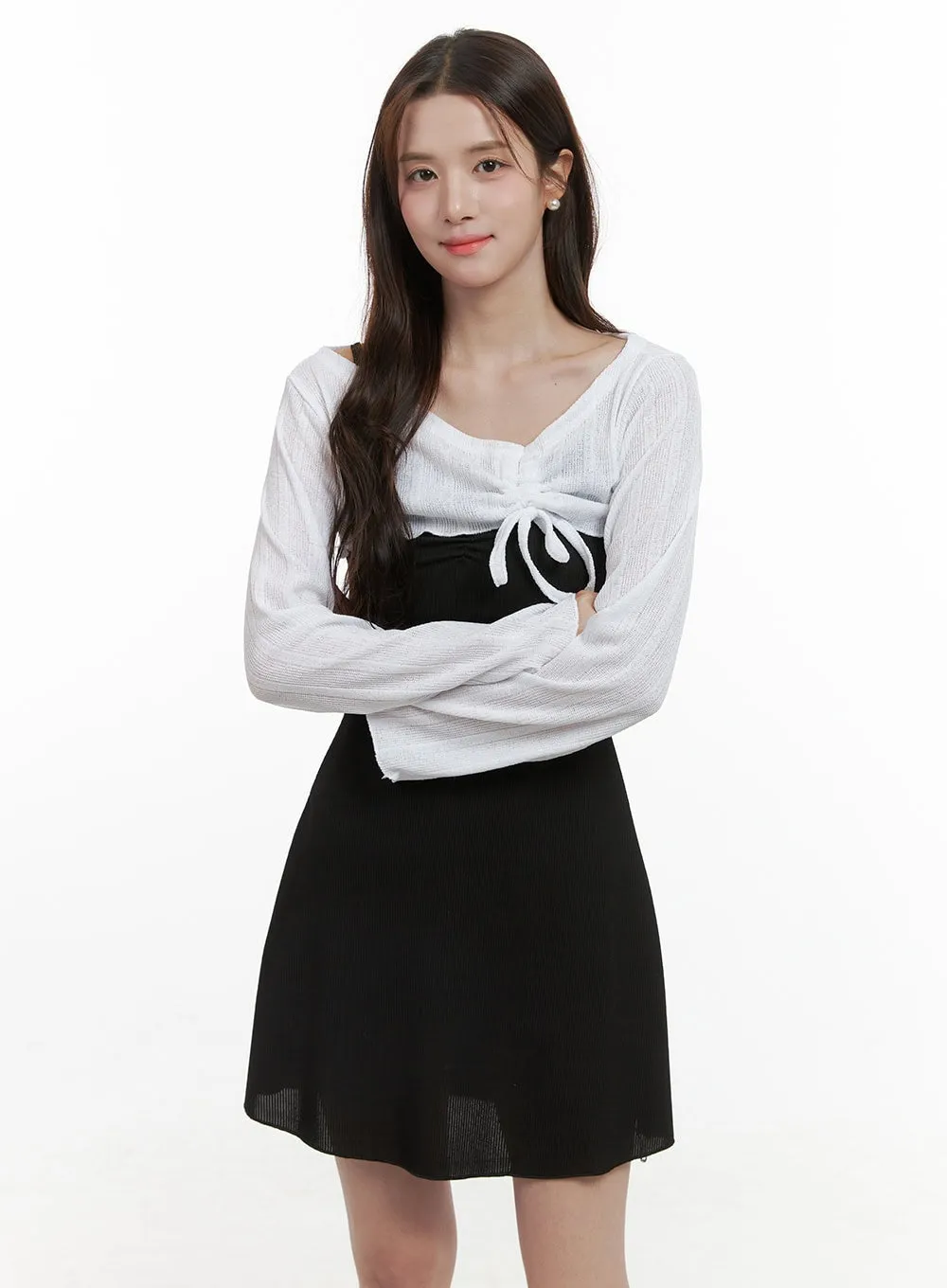 Sleek Shirred Sleeve Blouse OS416