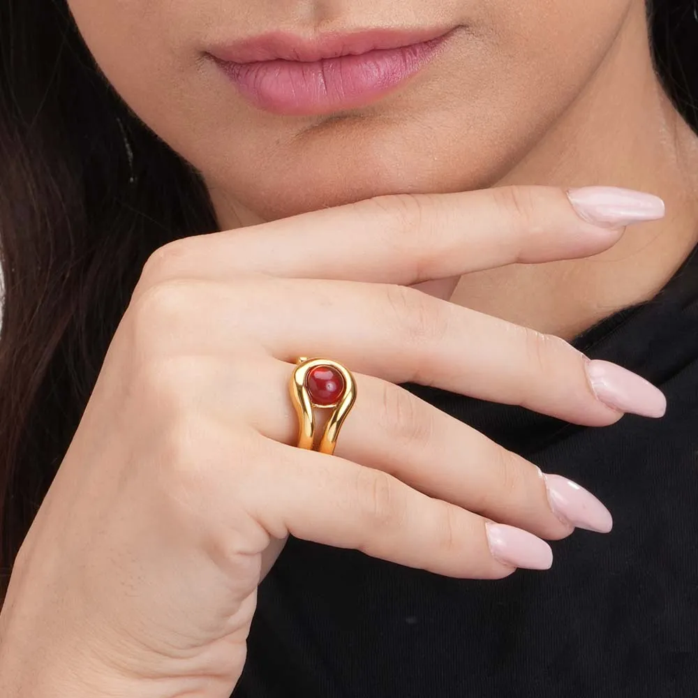 Sleek Statement Gold Ring