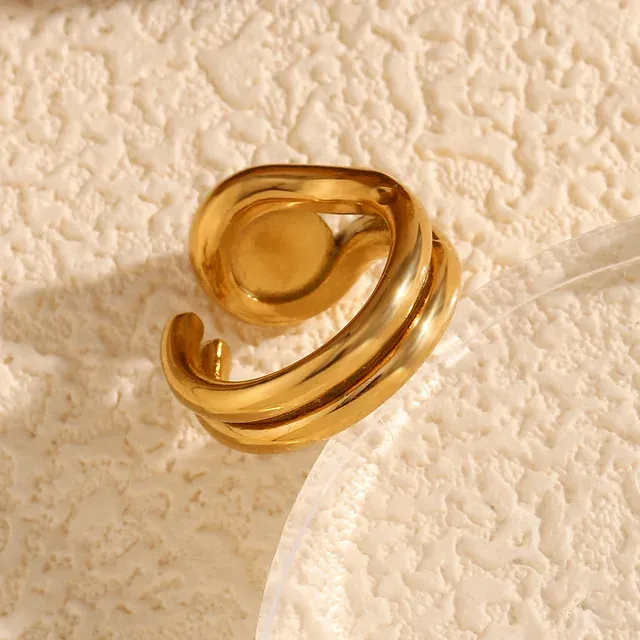 Sleek Statement Gold Ring