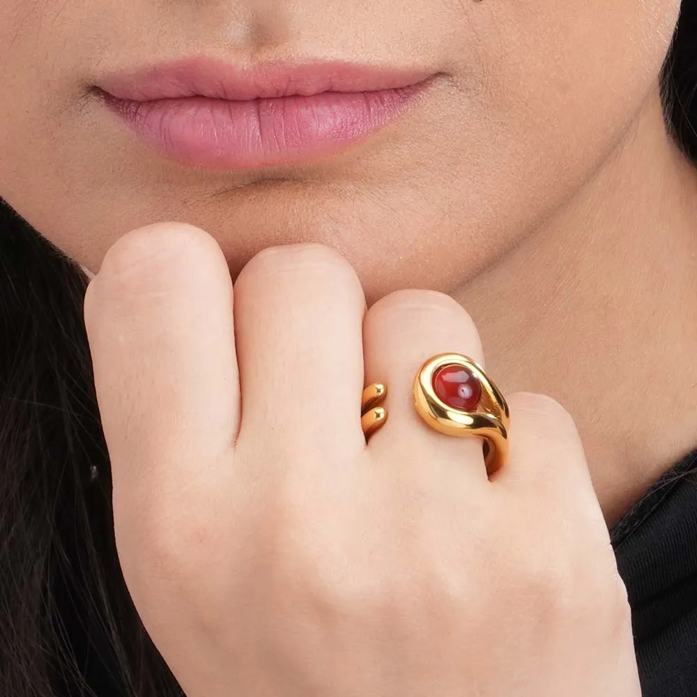 Sleek Statement Gold Ring
