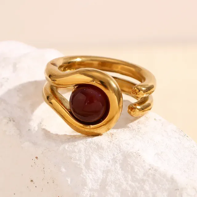 Sleek Statement Gold Ring