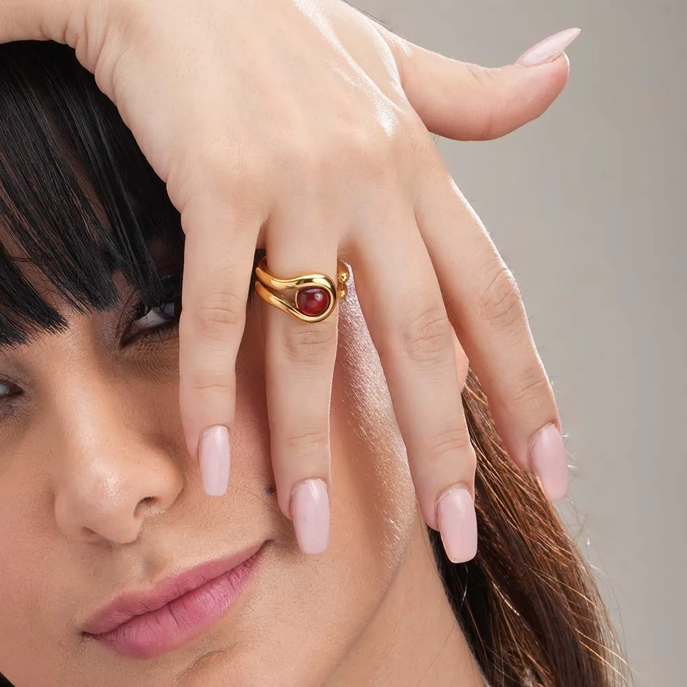 Sleek Statement Gold Ring