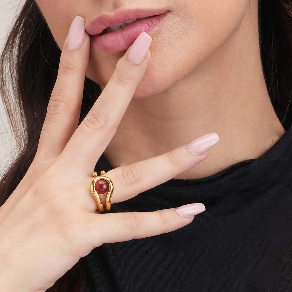 Sleek Statement Gold Ring