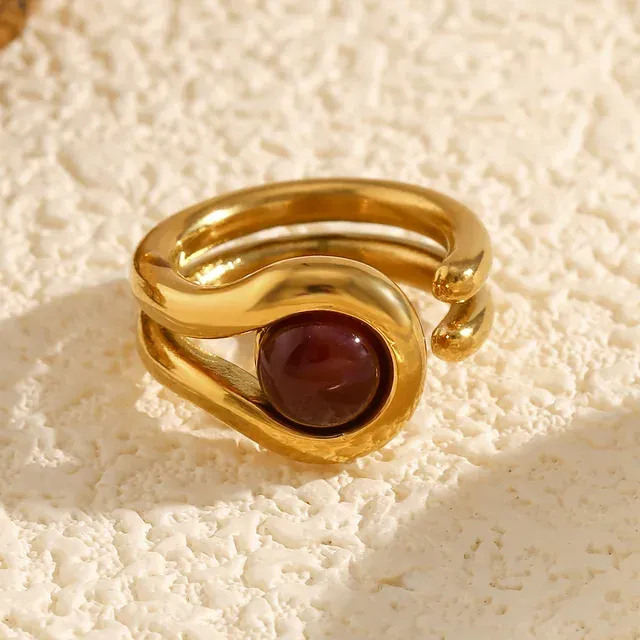 Sleek Statement Gold Ring