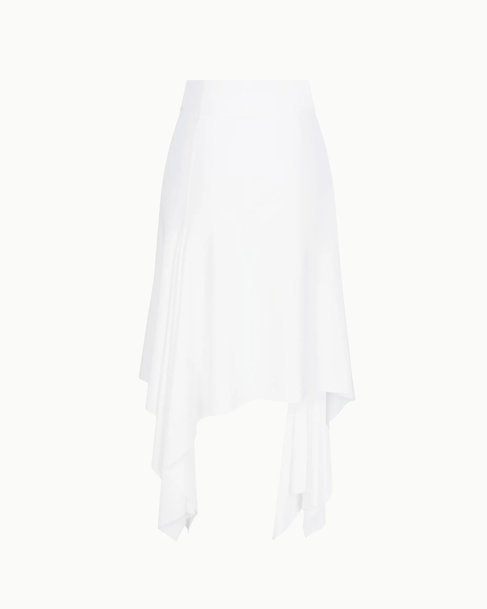 Sleek Stretch Asymmetrical Skirt | Bright White