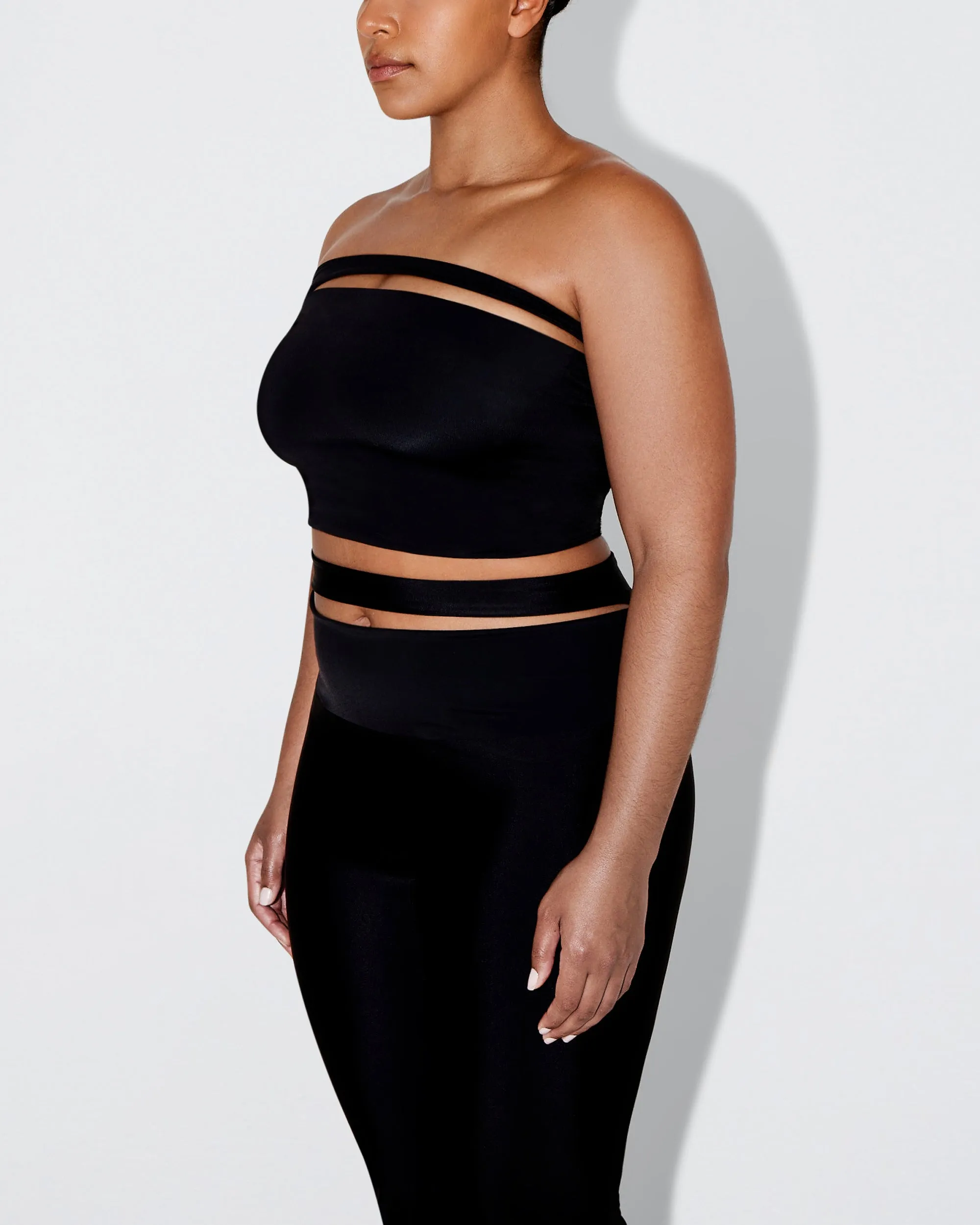 Sleek Stretch Tube Top | Black