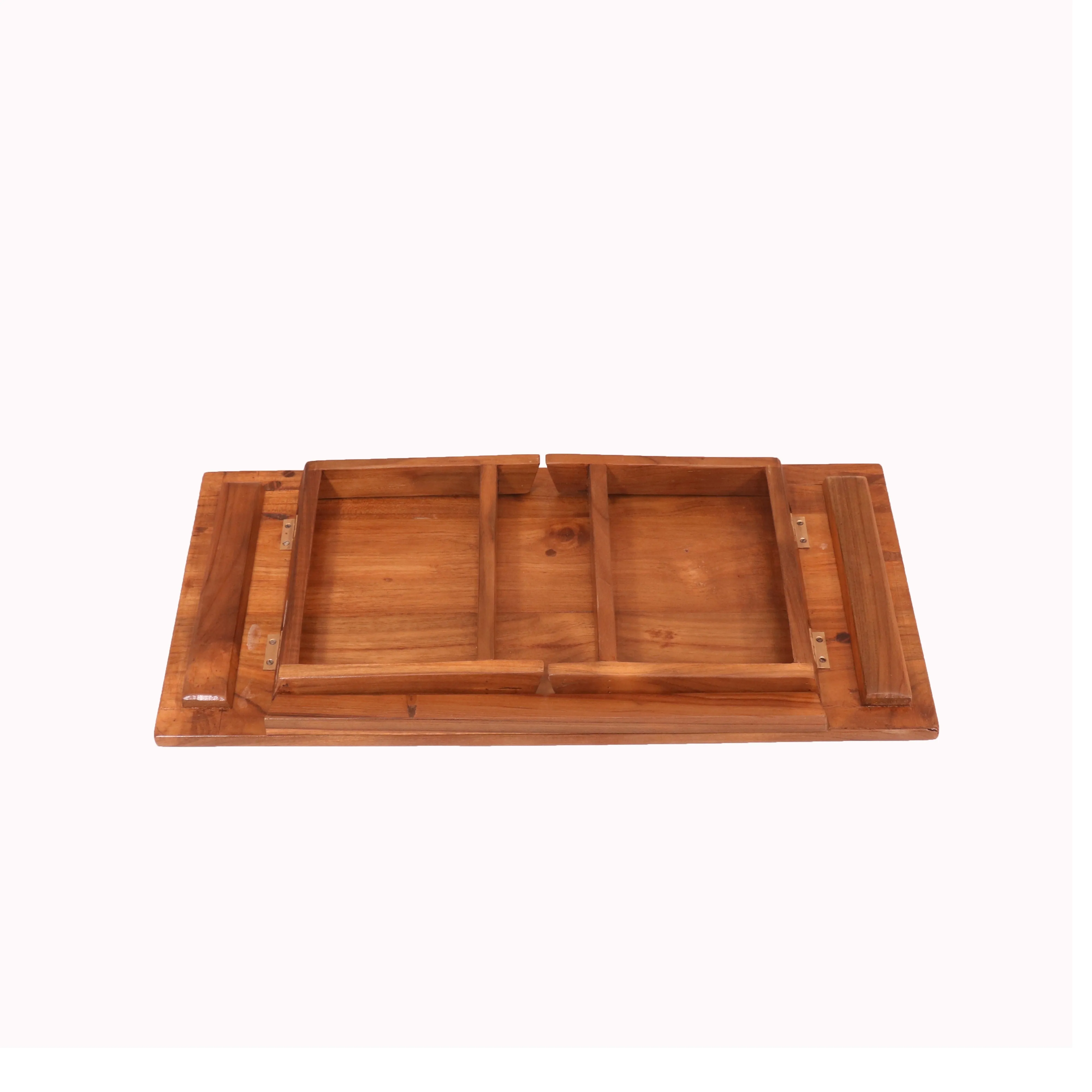 Sleek Teak Laptop Table