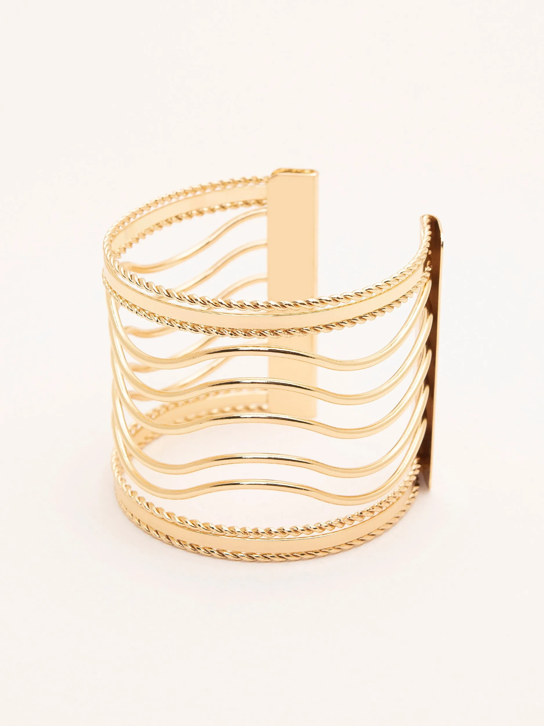 Sleek Wide Cuff Bracelet