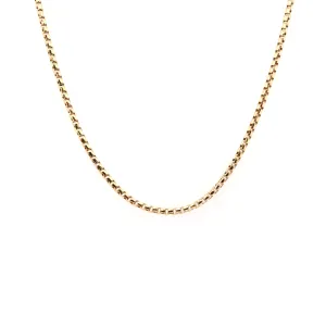 Sleek Yellow Gold Box Chain