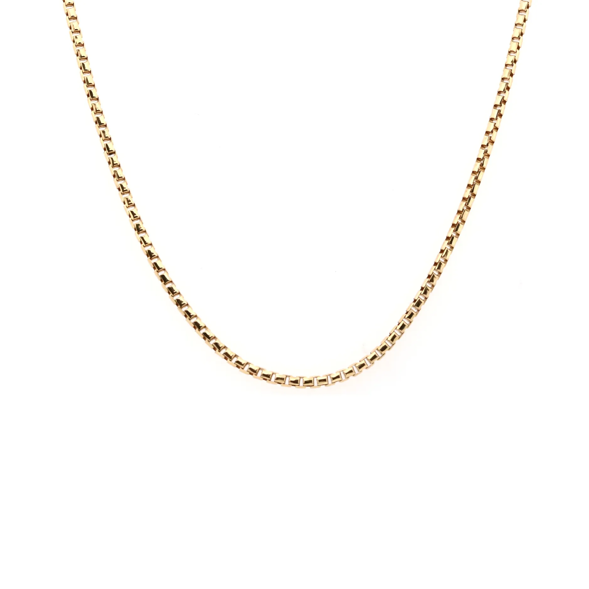 Sleek Yellow Gold Box Chain