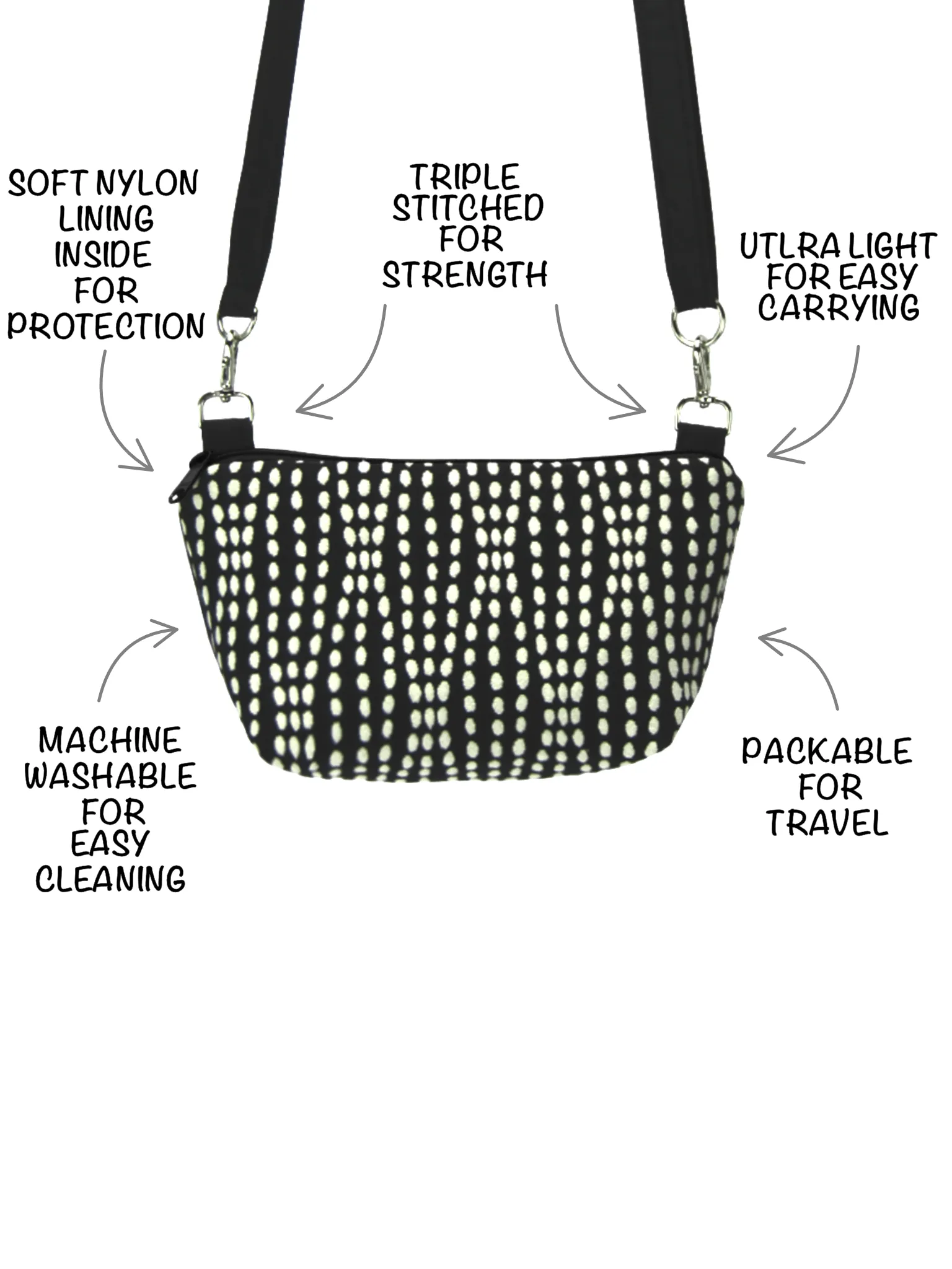 Soleil in Pink | Black Nylon | RTS Traveler Belt Bag
