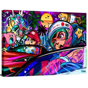 Speed Race Canvas Wall Art