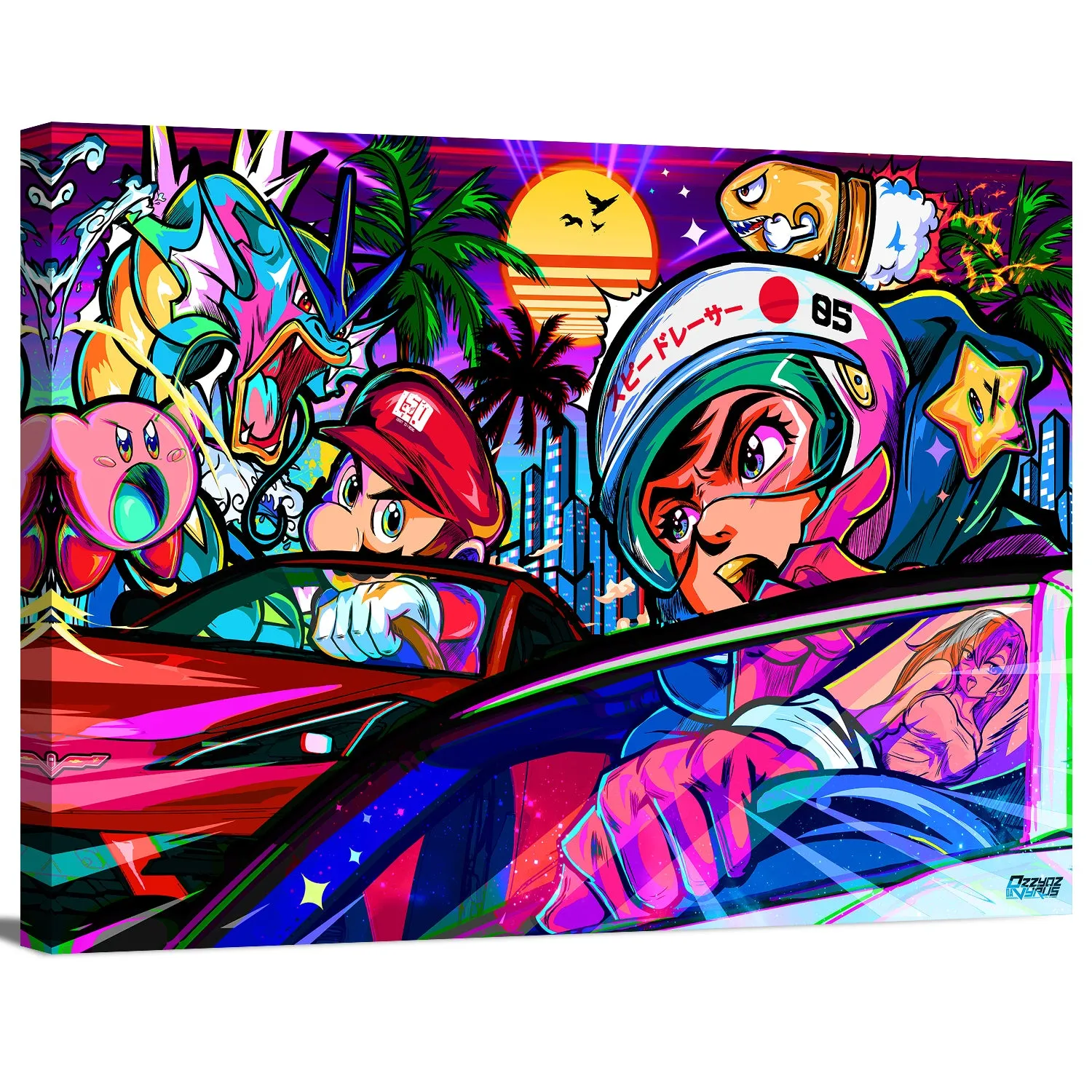 Speed Race Canvas Wall Art