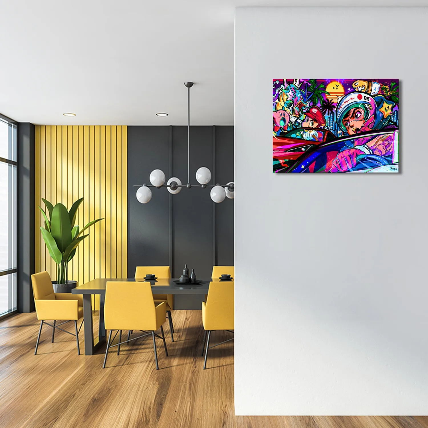 Speed Race Canvas Wall Art
