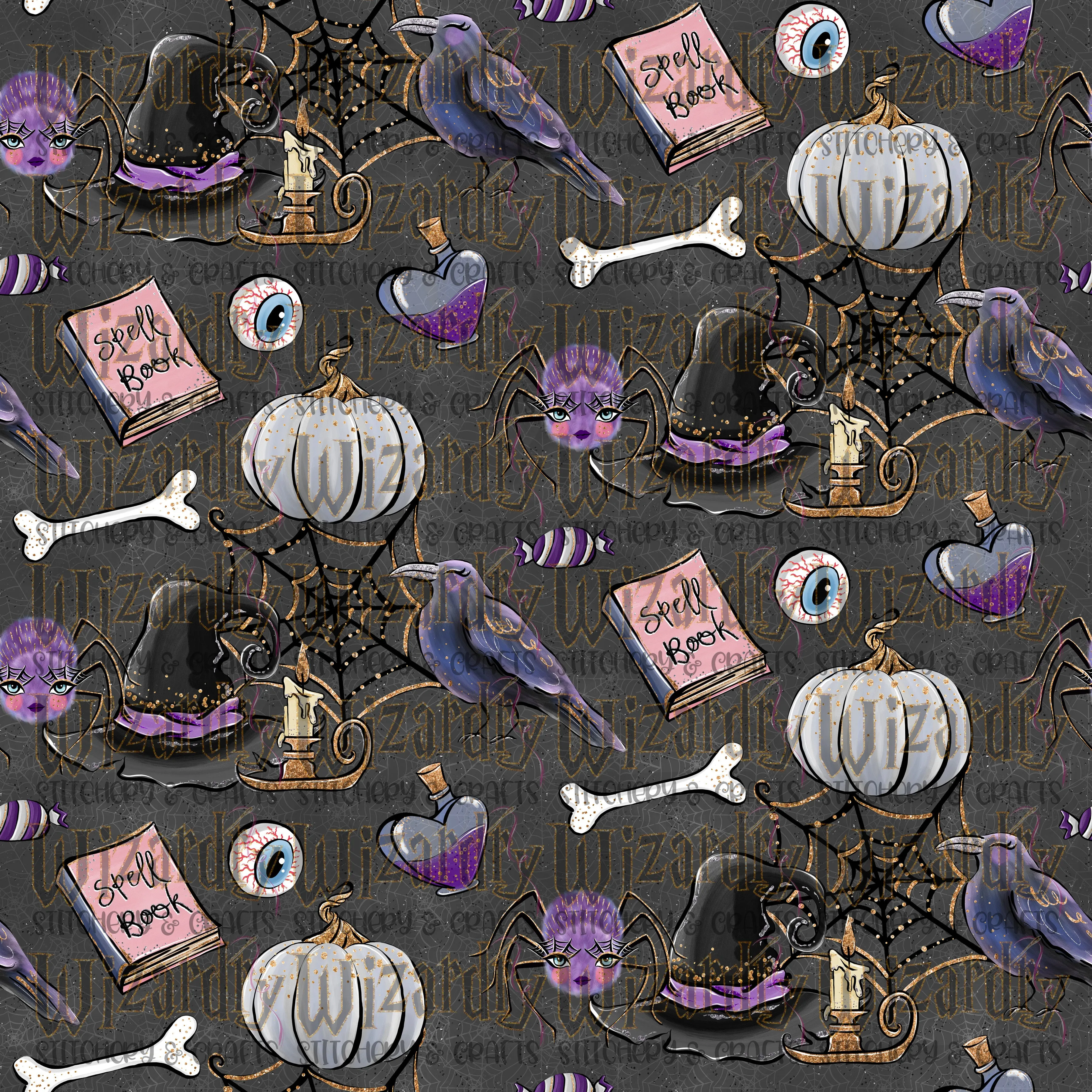 Spellbooks Fabric