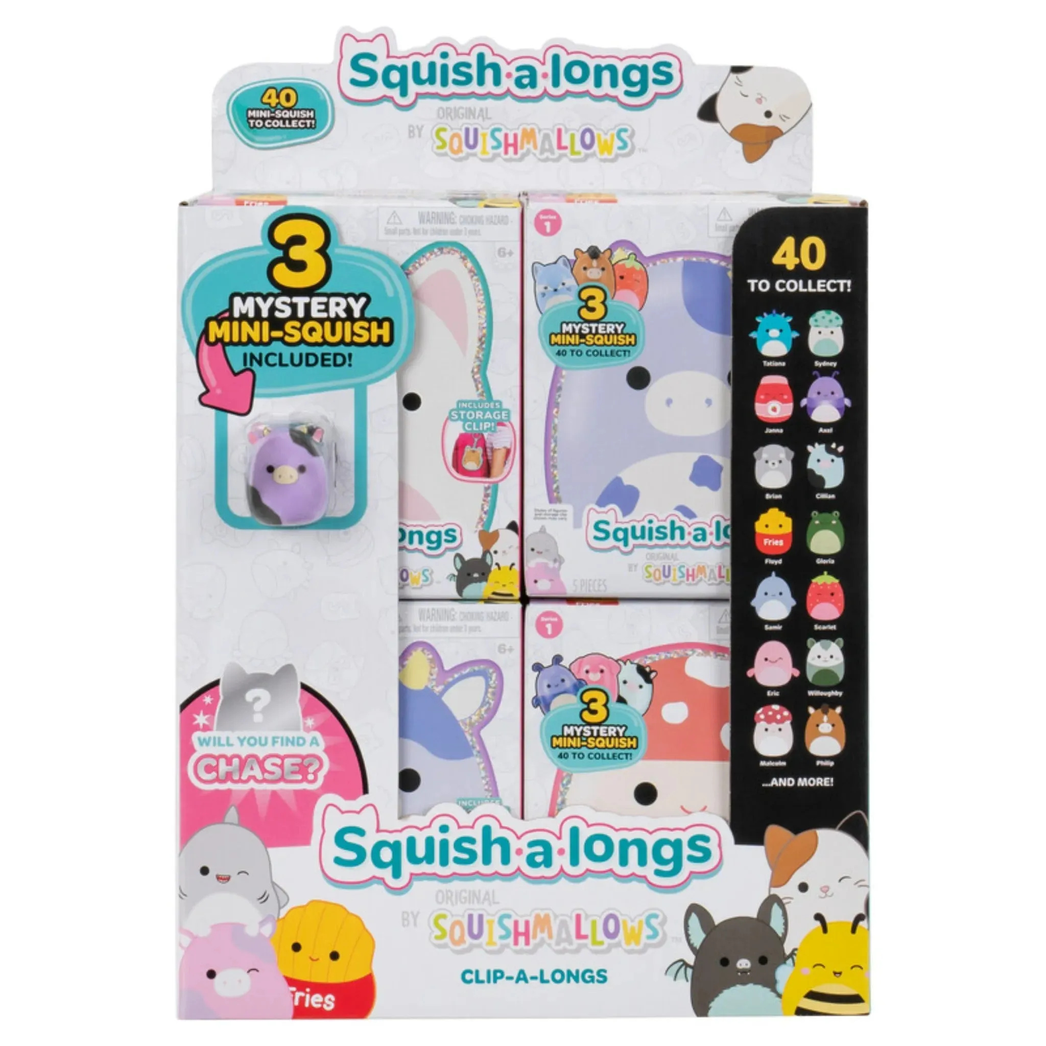 Squish A Alongs Clipon 1Inch Squishmallow (Mystery Bag)